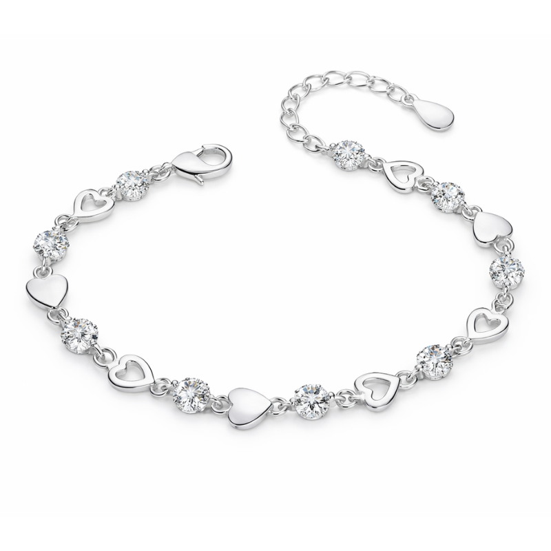 Herzarmband mit Zirkonia