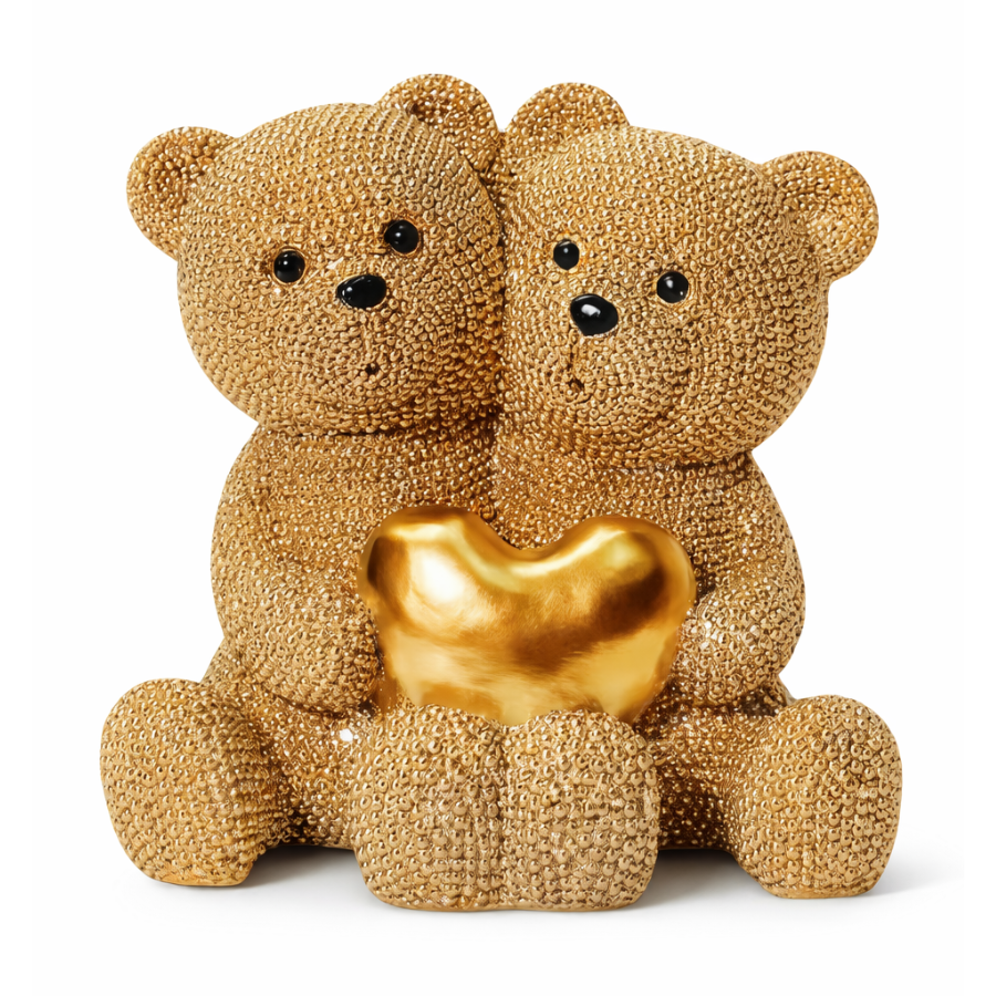 Herzbären in Goldoptik