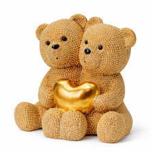 Herzbären in Goldoptik