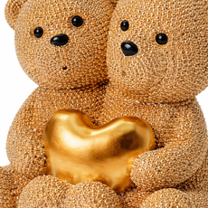 Herzbären in Goldoptik